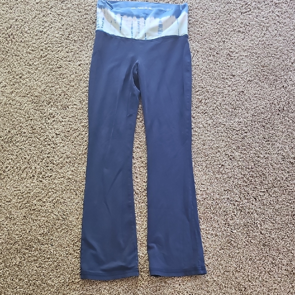 Mossimo Supply Co. Navy Blue Leggings with Light Blue Waistband